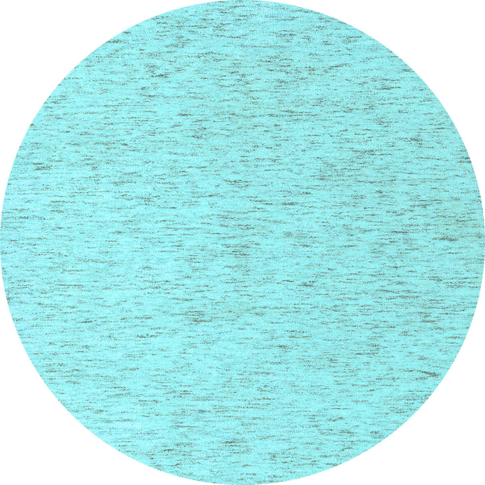 Round Machine Washable Solid Light Blue Modern Rug, wshabs4298lblu