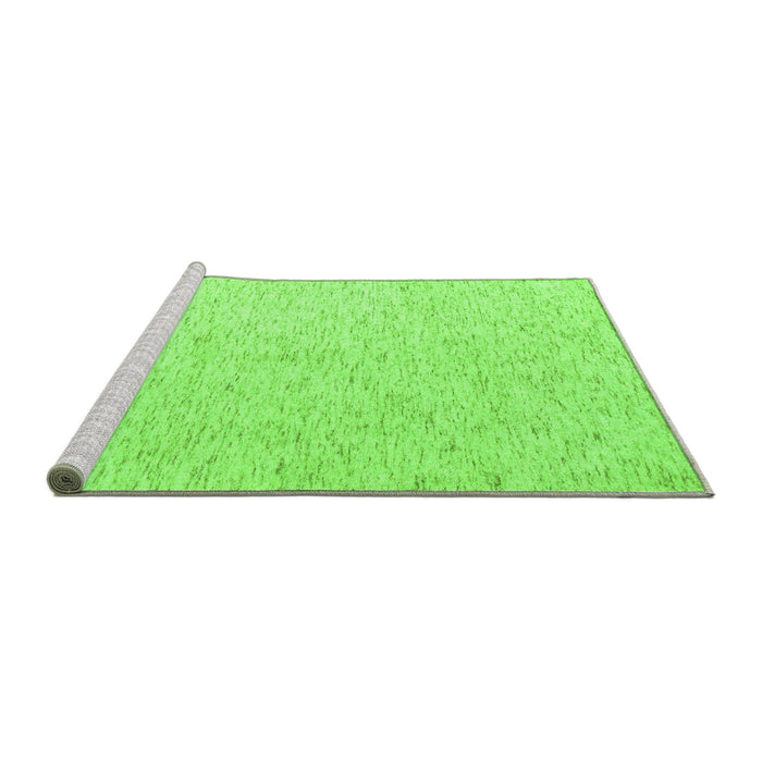 Sideview of Machine Washable Solid Green Modern Area Rugs, wshabs4298grn