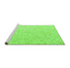 Sideview of Machine Washable Solid Green Modern Area Rugs, wshabs4298grn