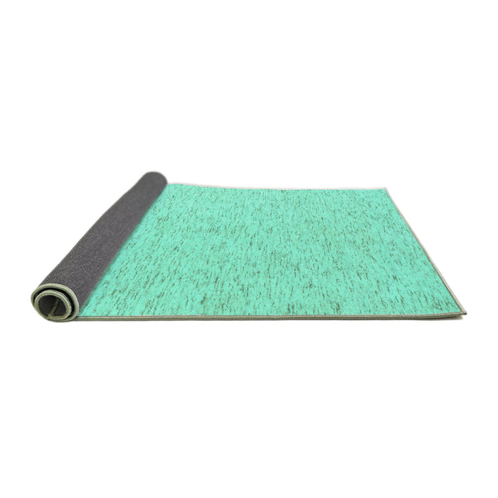 Sideview of Solid Turquoise Modern Rug, abs4298turq