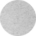 Round Machine Washable Solid Gray Modern Rug, wshabs4298gry