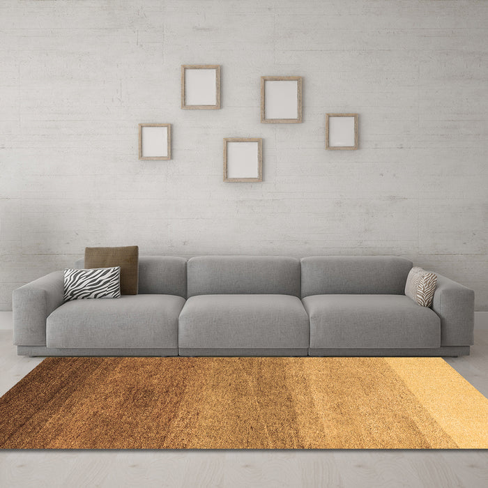 Machine Washable Abstract Brown Modern Rug in a Living Room,, wshabs4299brn