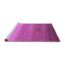 Sideview of Machine Washable Abstract Purple Modern Area Rugs, wshabs4299pur