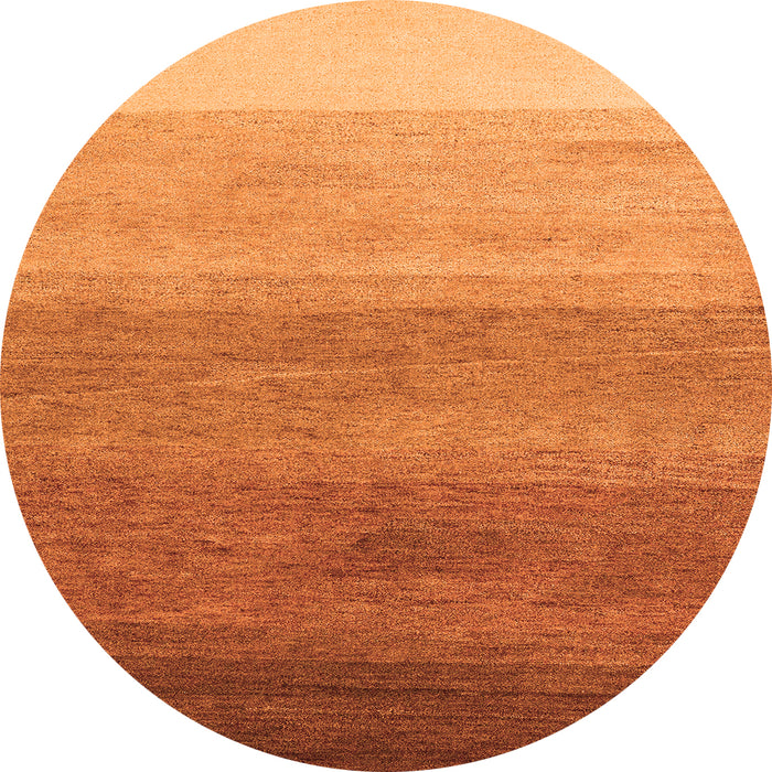 Round Abstract Orange Modern Rug, abs4299org