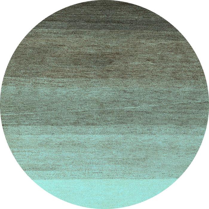 Round Abstract Light Blue Modern Rug, abs4299lblu