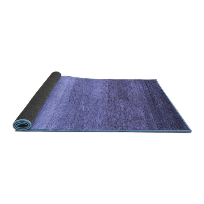 Sideview of Abstract Blue Modern Rug, abs4299blu