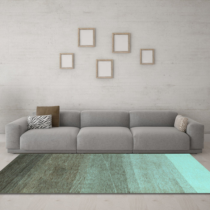 Machine Washable Abstract Light Blue Modern Rug in a Living Room, wshabs4299lblu