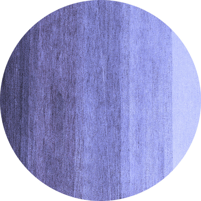 Round Abstract Blue Modern Rug, abs4299blu