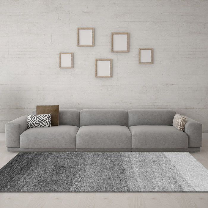 Machine Washable Abstract Gray Modern Rug in a Living Room,, wshabs4299gry
