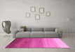 Machine Washable Abstract Pink Modern Rug in a Living Room, wshabs4299pnk