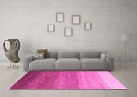 Machine Washable Abstract Pink Modern Rug, wshabs4299pnk