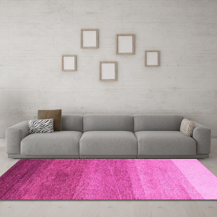 Machine Washable Abstract Pink Modern Rug in a Living Room, wshabs4299pnk