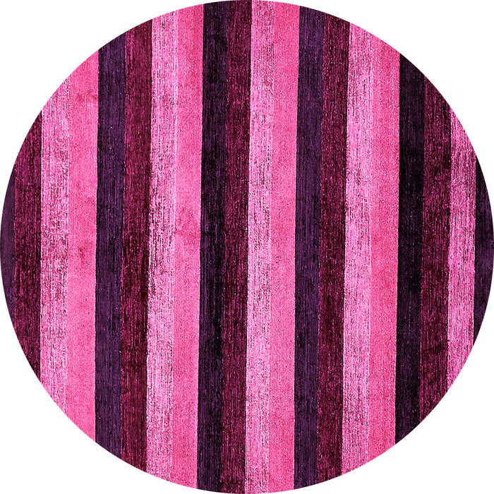 Round Abstract Pink Modern Rug, abs429pnk