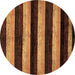 Round Machine Washable Abstract Brown Modern Rug, wshabs429brn