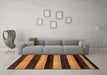 Machine Washable Abstract Brown Modern Rug in a Living Room,, wshabs429brn