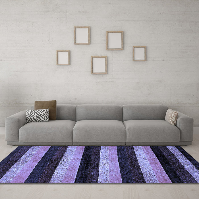 Machine Washable Abstract Blue Modern Rug in a Living Room, wshabs429blu