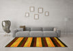 Machine Washable Abstract Yellow Modern Rug in a Living Room, wshabs429yw