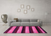 Machine Washable Abstract Pink Modern Rug in a Living Room, wshabs429pnk