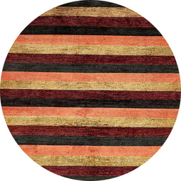Round Abstract Red Modern Rug, abs429