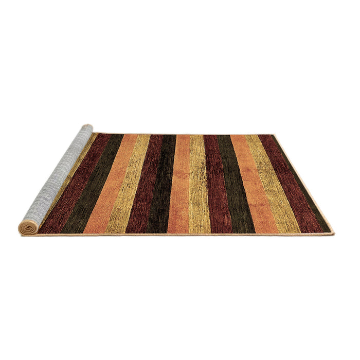 Sideview of Machine Washable Abstract Brown Modern Rug, wshabs429brn