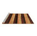 Sideview of Machine Washable Abstract Brown Modern Rug, wshabs429brn