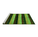 Sideview of Machine Washable Abstract Green Modern Area Rugs, wshabs429grn