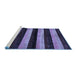 Sideview of Machine Washable Abstract Blue Modern Rug, wshabs429blu