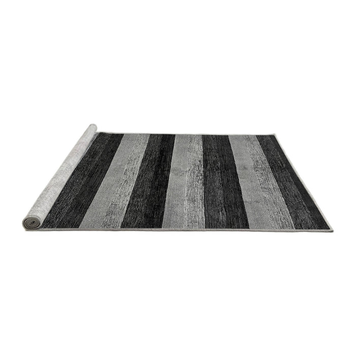 Sideview of Machine Washable Abstract Gray Modern Rug, wshabs429gry
