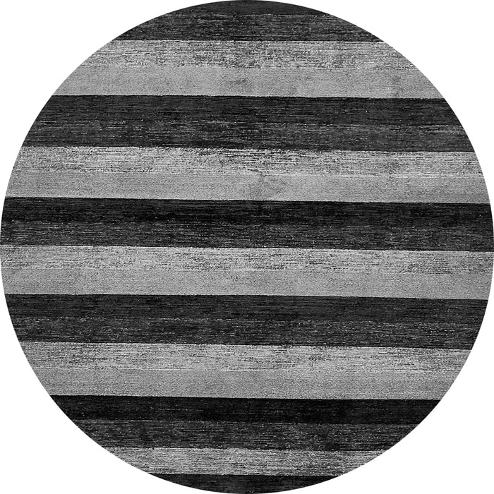 Round Abstract Gray Modern Rug, abs429gry