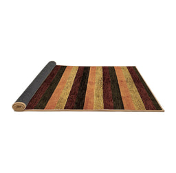 Sideview of Abstract Brown Modern Rug, abs429brn