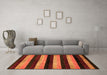 Machine Washable Abstract Orange Modern Area Rugs in a Living Room, wshabs429org