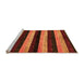 Sideview of Machine Washable Abstract Orange Modern Area Rugs, wshabs429org