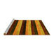 Sideview of Machine Washable Abstract Yellow Modern Rug, wshabs429yw