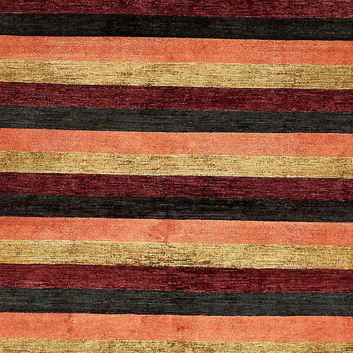 Machine Washable Abstract Vermilion Red Rug, wshabs429