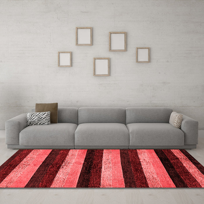 Modern Red Washable Rugs
