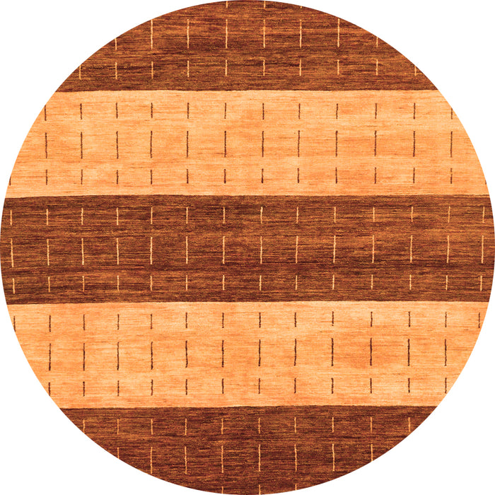 Round Abstract Orange Modern Rug, abs42org