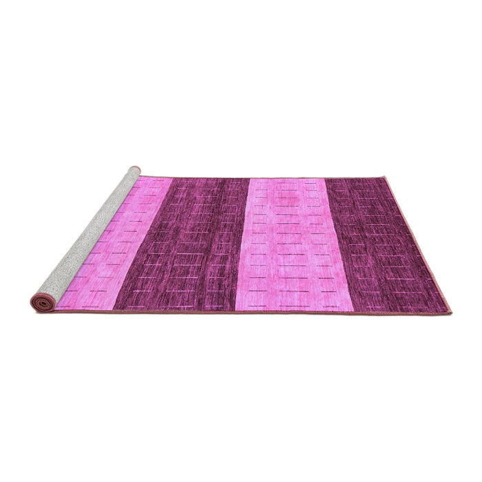 Sideview of Machine Washable Abstract Purple Modern Area Rugs, wshabs42pur