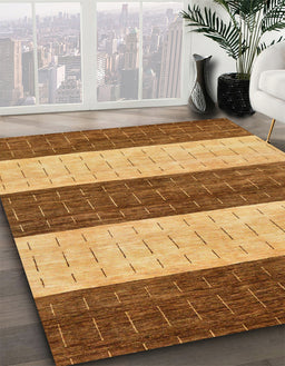 Abstract Orange Modern Rug in Family Room, abs42