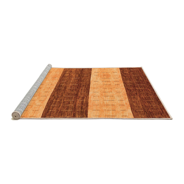 Sideview of Machine Washable Abstract Orange Modern Area Rugs, wshabs42org