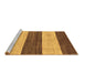 Sideview of Machine Washable Abstract Brown Modern Rug, wshabs42brn