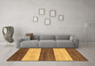 Machine Washable Abstract Brown Modern Rug in a Living Room,, wshabs42brn