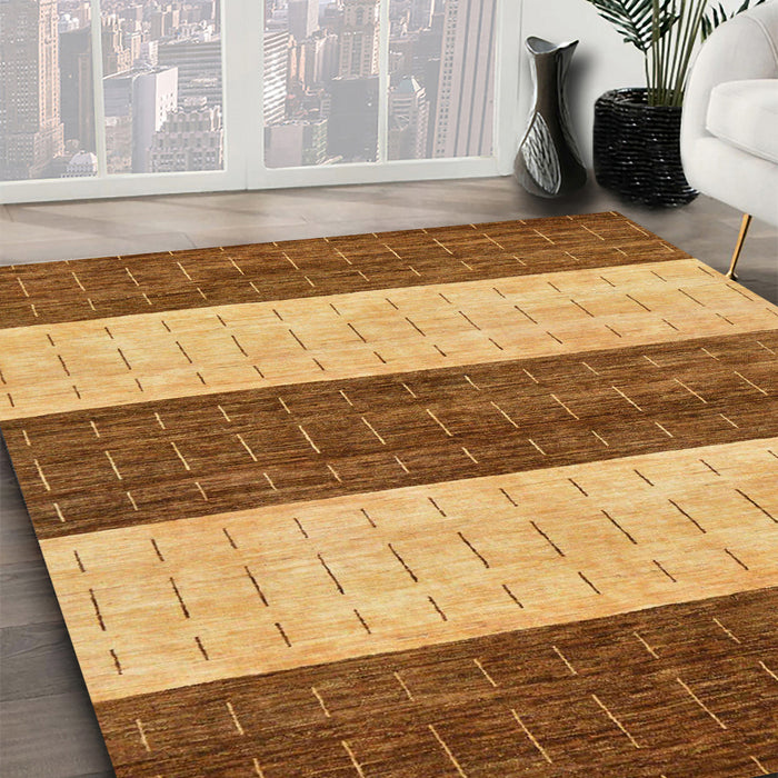 Machine Washable Abstract Orange Rug in a Family Room, wshabs42