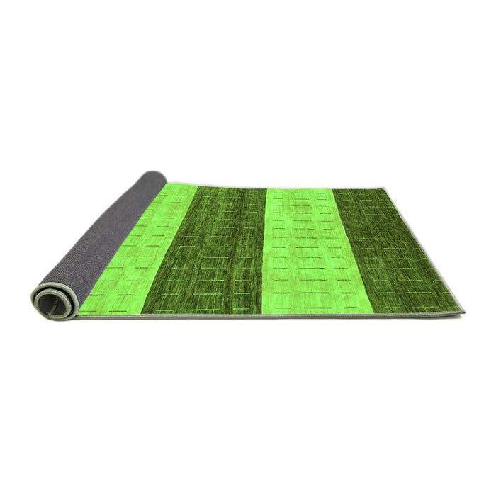 Sideview of Abstract Green Modern Rug, abs42grn
