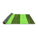 Sideview of Abstract Green Modern Rug, abs42grn