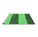 Sideview of Machine Washable Abstract Emerald Green Modern Area Rugs, wshabs42emgrn