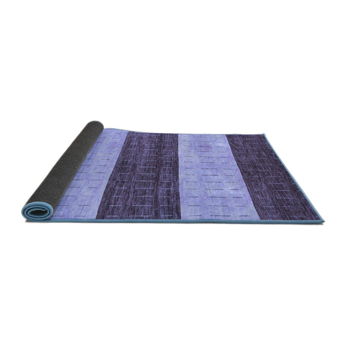 Sideview of Abstract Blue Modern Rug, abs42blu