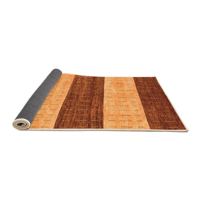 Sideview of Abstract Orange Modern Rug, abs42org