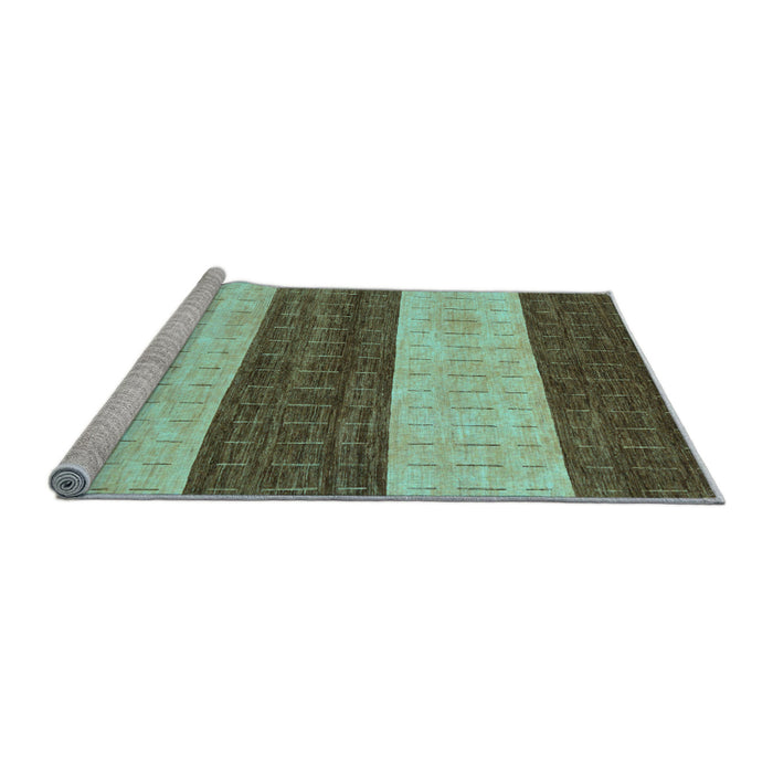 Sideview of Machine Washable Abstract Light Blue Modern Rug, wshabs42lblu
