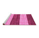 Sideview of Machine Washable Abstract Pink Modern Rug, wshabs42pnk