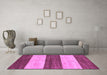 Machine Washable Abstract Purple Modern Area Rugs in a Living Room, wshabs42pur